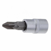 Головка с битой вставкой PZ1, квадрат 1/4", CrV, // STELS