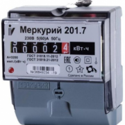 Меркурий 201.7 счетчик эл/эн 1ф 1т 5(60)А, 6-ти разр. ЭМОУ для уст. на рейку (без планки)