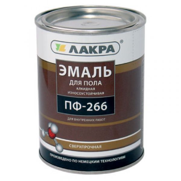 Эмаль ПФ-266 красно-коричневый 2,7 кг. ж.б. (6)