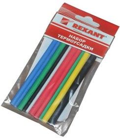 REXANT термоусадка трубка ТУТ (набор №1авто) 10см/10шт, 3/1.5_4/2_5/2.5_6/3  29-0101