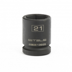 Головка ударная шестигранная, 21 мм, 1/2", CrMo// Stels