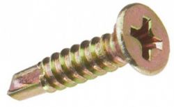 Саморезы 3,9х32 потай,желтопассив, сверло