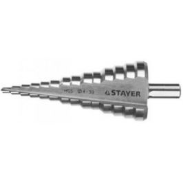 Сверло STAYER "MASTER" ступенчатое по сталям и цвет.мет., сталь HSS, d=4- 39мм,14ступ.d4-39,L -113 м