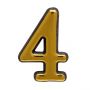 Цифра дверная АЛЛЮР "4" на клеевой основе золото (600,20)